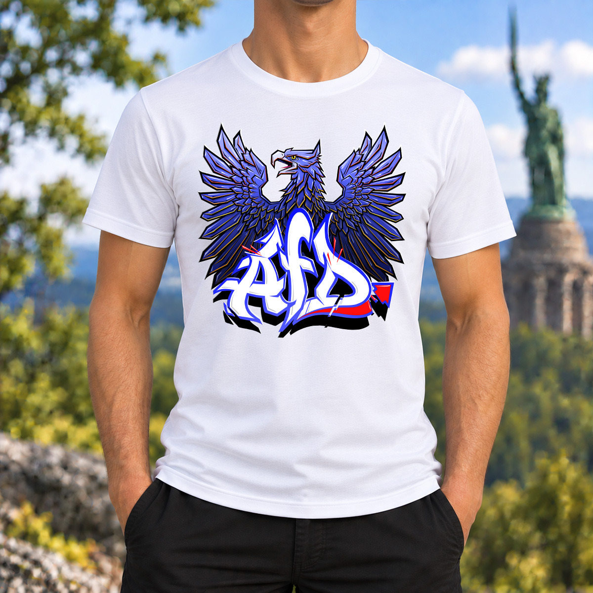 T-Shirt "AfD-Adler" - weiß
