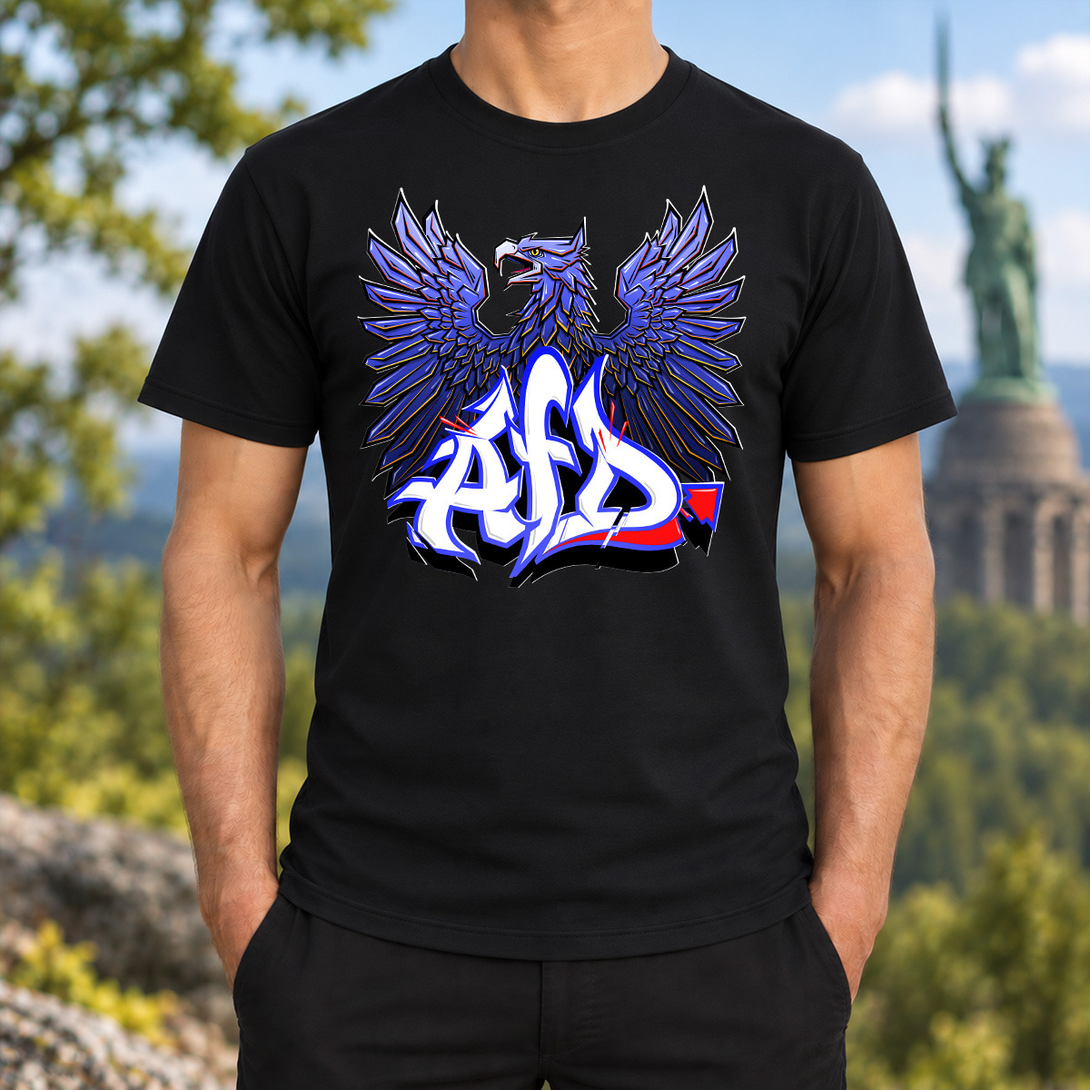T-Shirt "AfD-Adler" - schwarz