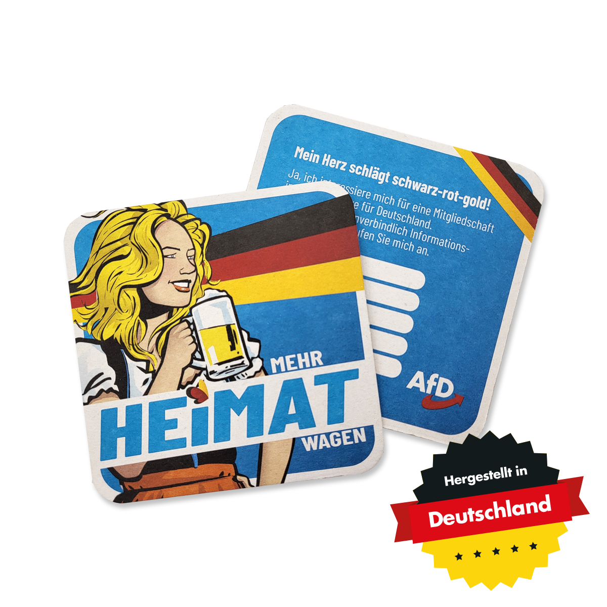 Bierdeckel "Mehr Heimat wagen"