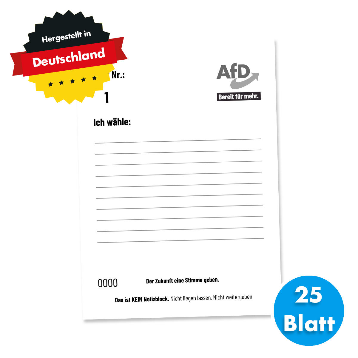 Stimmblöcke - 55er-Paket