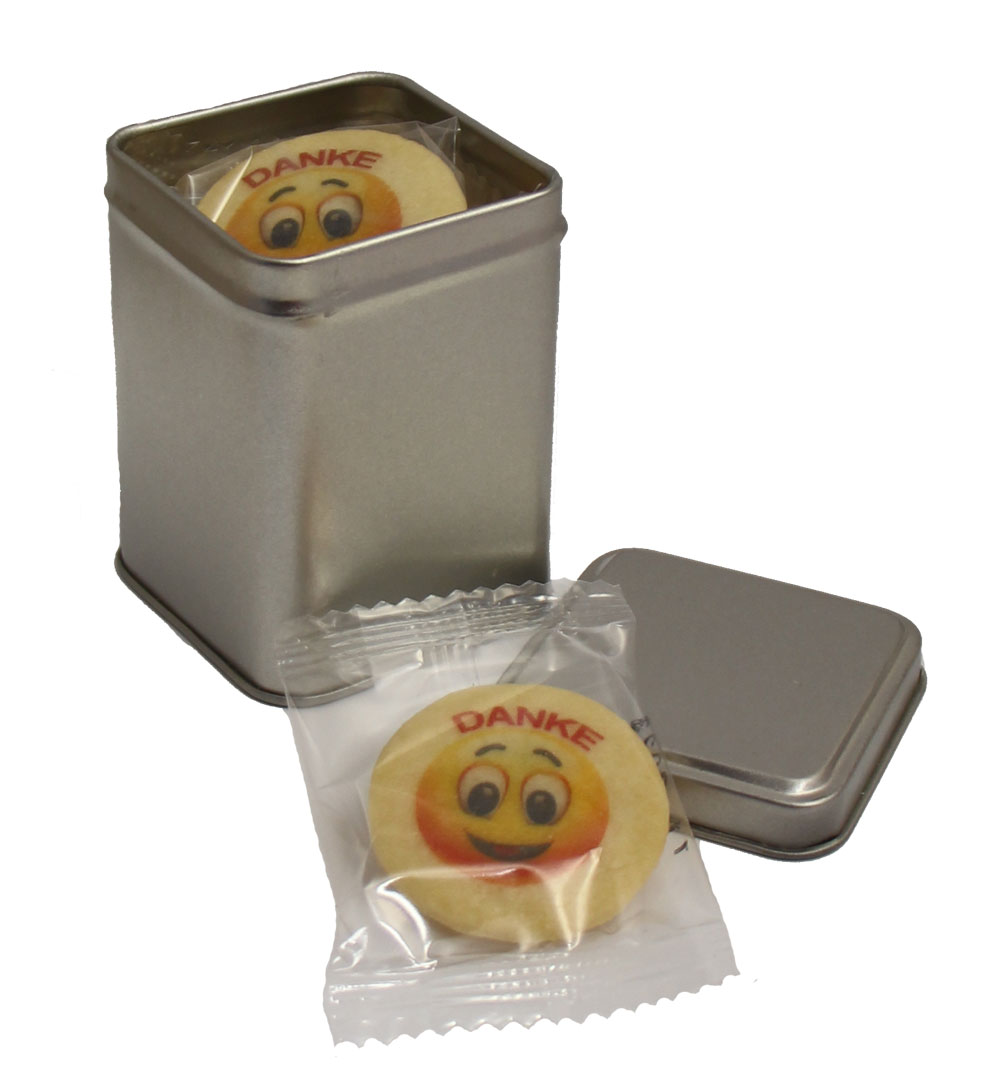Butterkekse in Metall-Geschenkdose